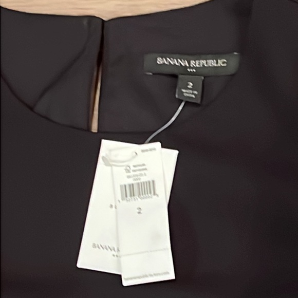 NWT Banana Republic Factory Sleeveless Laser Cut Floral Career Dress Black - Picture 4 of 15